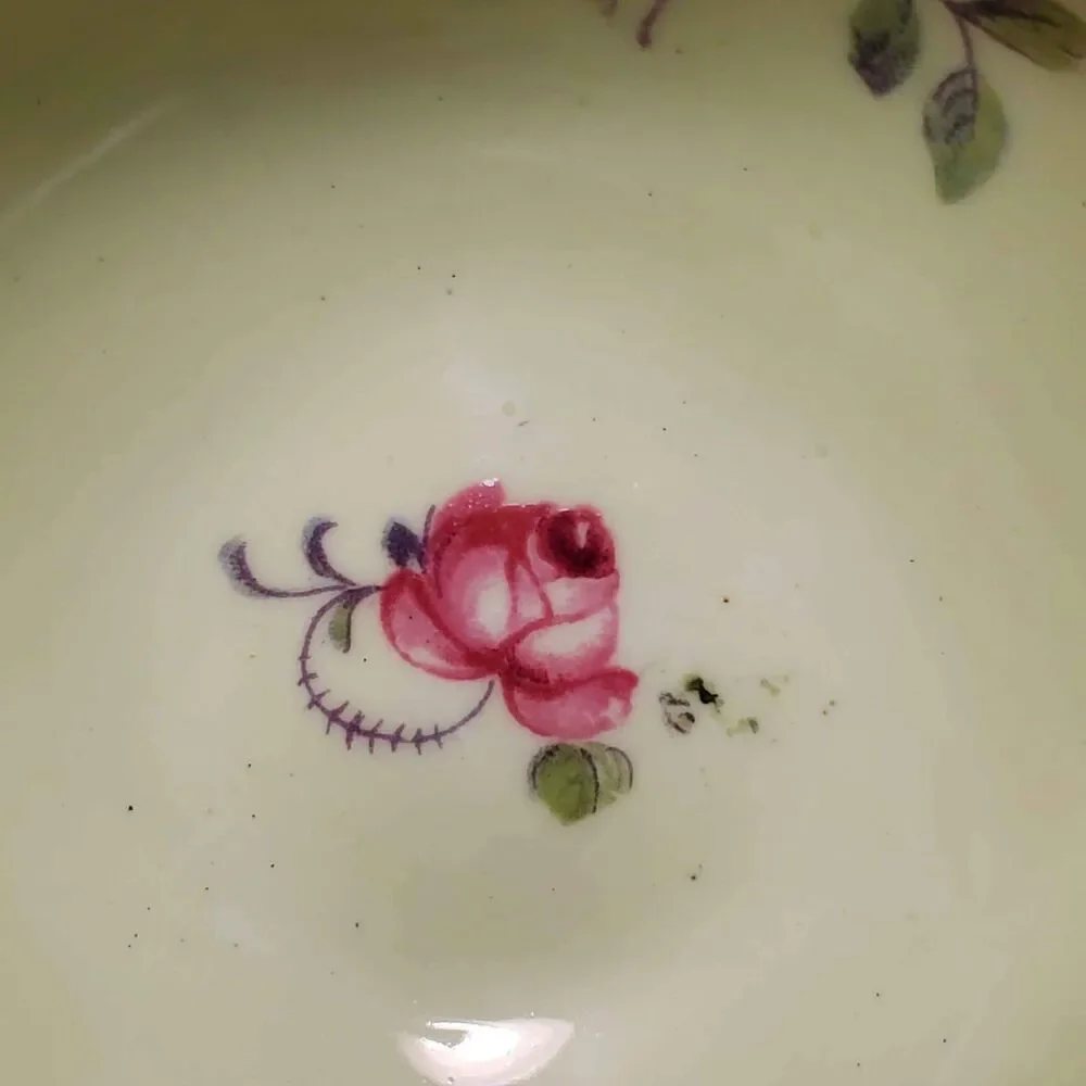Victoria C&E Teacup and Saucer Pink Flowers Vintage